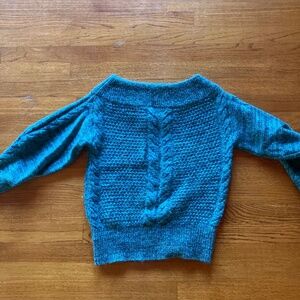 Sleeping on snow turquoise heather sweater